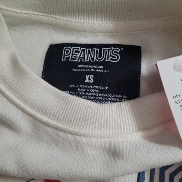 Women's Peanuts Cote D'Azur Sweatshirt Sz XS - Picture 3 of 4